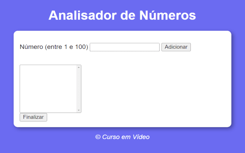 Analiza quantidades de números, qual o maior, menor, a media e a soma dos adicionados